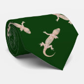 Dark Green Gecko Stropdas (Opgerold)
