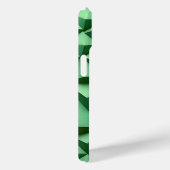 Dark Green Geometric iPhone Case Bold and Modern (Achterkant / Rechts)
