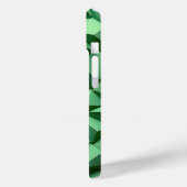 Dark Green Geometric iPhone Case Bold and Modern (Achterkant / Links)