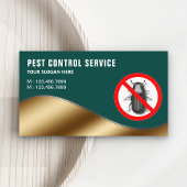 Dark Green Gold Pest Control Service Visitekaartje