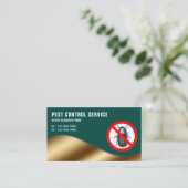 Dark Green Gold Pest Control Service Visitekaartje (Staand voorkant)
