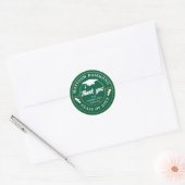 Dark Green Graduating Class Thank You Grad Cap Ronde Sticker (Envelop)