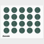 Dark Green Homemade Thank You Label (Vel)