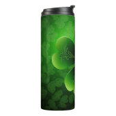 DARK GREEN INTRICATE IRISH CELTIC SHAMROCKS THERMOSBEKER (Gedraaid links)
