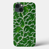 Dark Green iPhone Case Vein Texture Design (Achterkant)