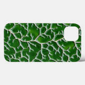 Dark Green iPhone Case Vein Texture Design (Achterkant (horizontaal))