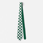 Dark Green Jumbo Polka Dots Custom Necktie Stropdas (Voorkant)