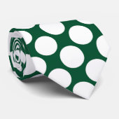 Dark Green Jumbo Polka Dots Custom Necktie Stropdas (Opgerold)