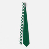 Dark Green Jumbo Polka Dots Custom Necktie Stropdas (Achterkant)