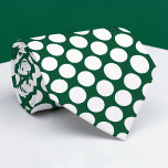 Dark Green Jumbo Polka Dots Custom Necktie Stropdas<br><div class="desc">Make a bold statement with this custom necktie featuring vibrant jumbo polka dots. Perfect for adding a touch of playful elegance to any outfit, this necktie is a unique and eye-catching accessory that’s sure to turn heads. Whether you’re dressing up for a special occasion or adding some personality to your...</div>