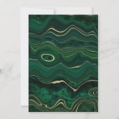 Dark Green Malachite en Gold Foil Strata Sweet 16 Kaart (Achterkant)
