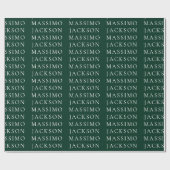 Dark Green Minimalist Plain Modern Aesthetic Look Cadeaupapier (Vlak)