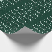 Dark Green Minimalist Plain Modern Aesthetic Look Cadeaupapier (Hoek)