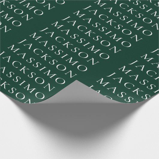 Dark Green Minimalist Plain Modern Aesthetic Look Cadeaupapier (Hoek)