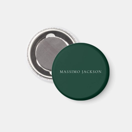 Dark Green Minimalist Plain Modern Aesthetic Look Magneet (Voorkant / Achterkant)