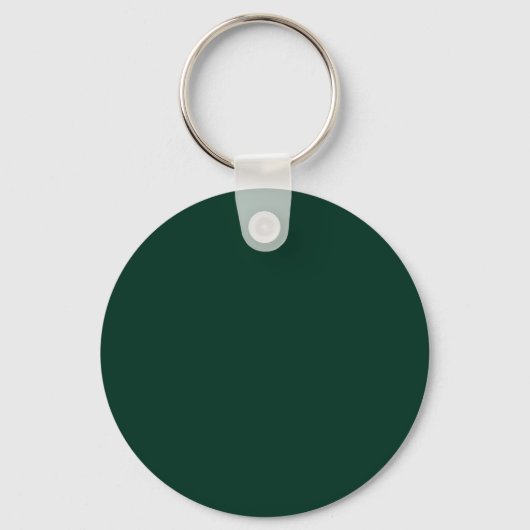 Dark Green Minimalist Plain Modern Aesthetic Look Sleutelhanger (Achterkant)