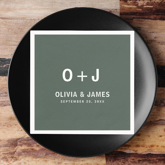 Dark Green | Moss minimalistische moderne Scandi b Servet