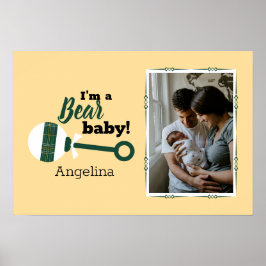 Dark Green Play Rattle Beer Baby Foto Poster