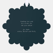 Dark Green Red Berries+Greenery Christmas Paper Ornament Kaart (Achterkant)