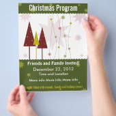 dark green Retro kerstprogramma brochure (Hand)