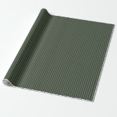 Dark Green & Sage Striped Cadeaupapier (Uitgerold)