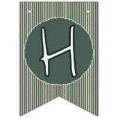 Dark Green Stripes 1st Birthday Vlaggetjes (Tweede vlag)