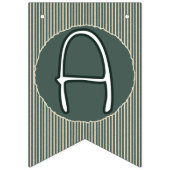 Dark Green Stripes 1st Birthday Vlaggetjes (Derde vlag)