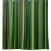 Dark Green  Stripes Douchegordijn (Voorkant)