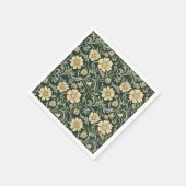 Dark green stylized yellow flowers  pattern  servet (Hoek)