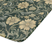 Dark green stylized yellow flowers  pattern  snijplank (Hoek)