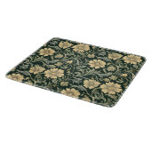 Dark green stylized yellow flowers  pattern  snijplank (Hoek)
