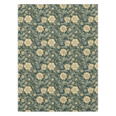 Dark green stylized yellow flowers  pattern  tafelkleed (Voorkant)