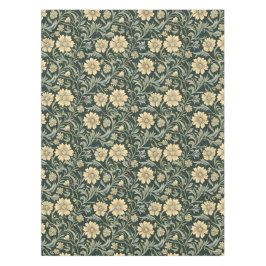 Dark green stylized yellow flowers  pattern  tafelkleed