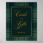 Dark Green Tartan Polo Plaid Cards and Gifts Sign Poster (Voorkant)