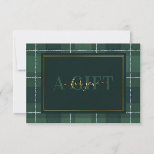 Dark Green Tartan Polo Plaid Gift Certificate (Voorkant)