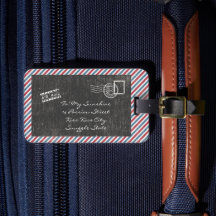 Dark Grey  Air Mail Briefkaart