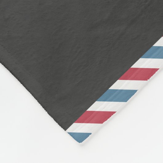 Dark Grey Air Mail Briefkaart Fleece Deken (Hoek)