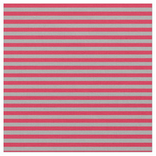 Dark Grey and Crimson Stripes Stof