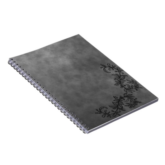 Dark Grey & Black Accent Notebook Chic Minimalist Notitieboek (Rechterzijde)