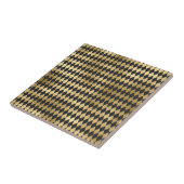 Dark Grey Black Harlequin Geometric Rhombuses Tegeltje (Zijkant)