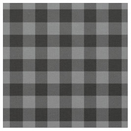 Dark Grey & Black Plaid Gingham Stof