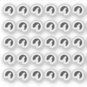 Dark Grey Chicken Wedding Place Cards Meal Choice Sticker (Voorkant)