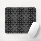 Dark Grey Fancy Fleur de lis Mousepad Muismat (Met muis)