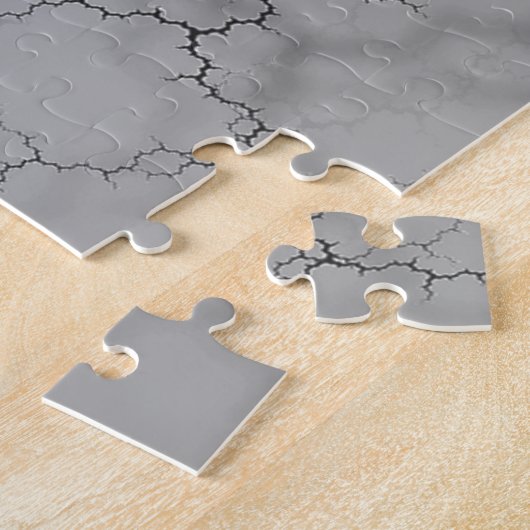 Dark Grey Marble Pattern Legpuzzel (Zijkant)