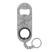 Dark Grey Marble Pattern Mini Flessenopener (Achterkant)