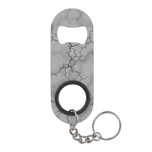 Dark Grey Marble Pattern Mini Flessenopener (Achterkant)