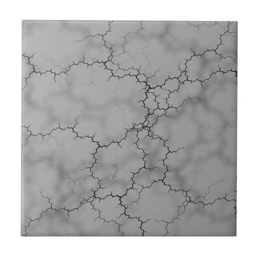 Dark Grey Marble Pattern Tegeltje (Voorkant)