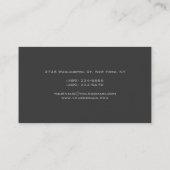 Dark Grey Monogram Manager Visitekaartje (Achterkant)