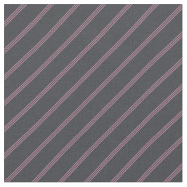Dark Grey & Pink Stripes Stof
