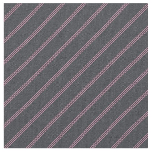 Dark Grey & Pink Stripes Stof (Close Up)